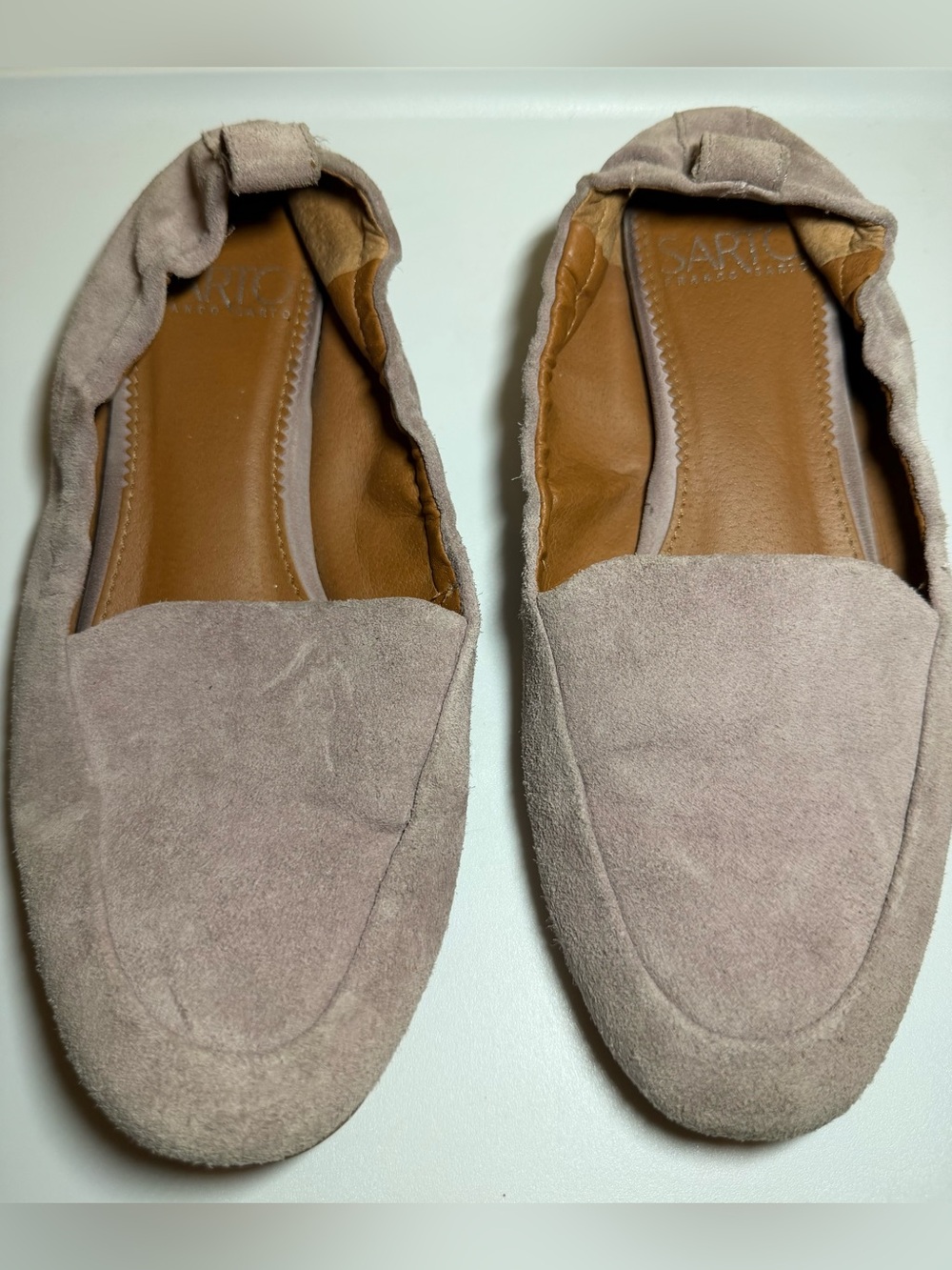 SARTO By Franco Sarto Blush Taupe Suede Loafers